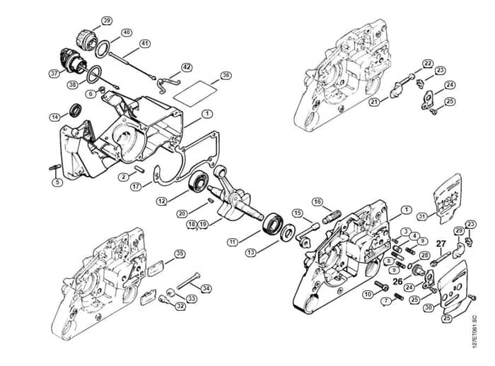 Stihl 024 Crankcase - A-Group