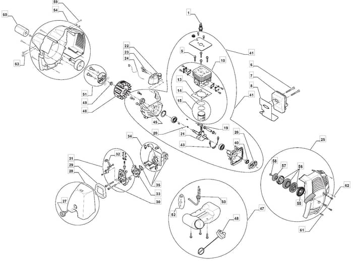 MB 3001 - 2010 - 281120003/MO9 - Mountfield Brushcutter Engine Diagram