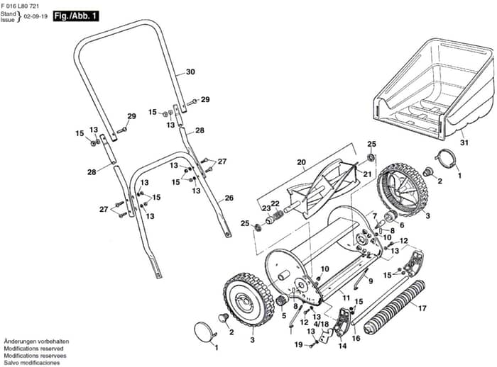 Qualcast Panther 300 - F016L80721 - Main Assembly