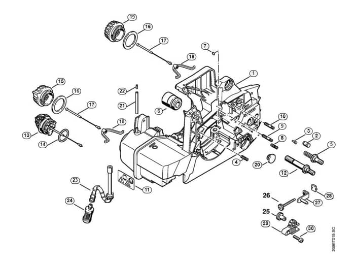 Stihl 029 Motor Housing - C-Group