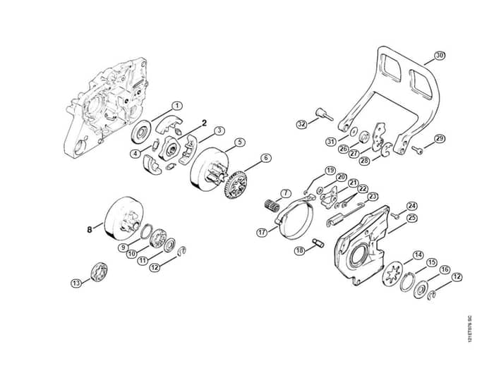 Stihl 038 Sw Clutch - E-Group