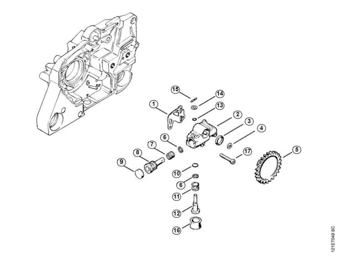 Stihl 038 Mr Oil Pump - D-Group
