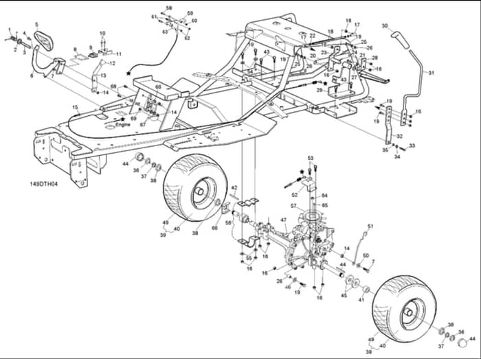 Hayter Heritage RS17-102H - 149D (149D260000001 - 149D260999999) - Rear Axle