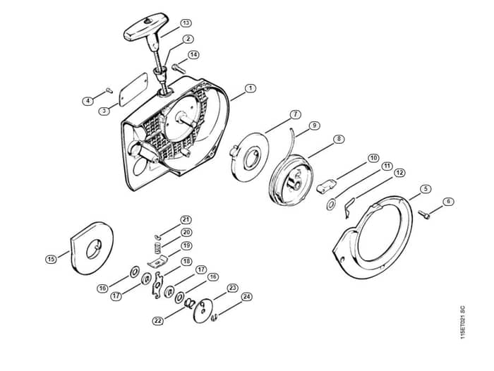 Stihl 045 Avrseq Rewind Starter - G-Group