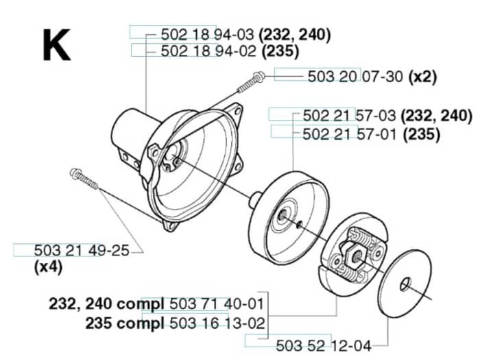 Husqvarna 235R - 2002-2006 - Clutch