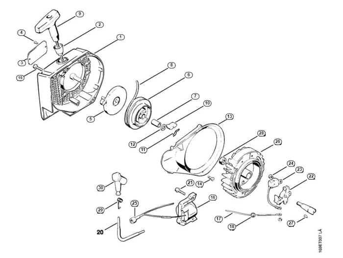 Stihl 032 Avez Fan Housing, Set Of Points - E-Group