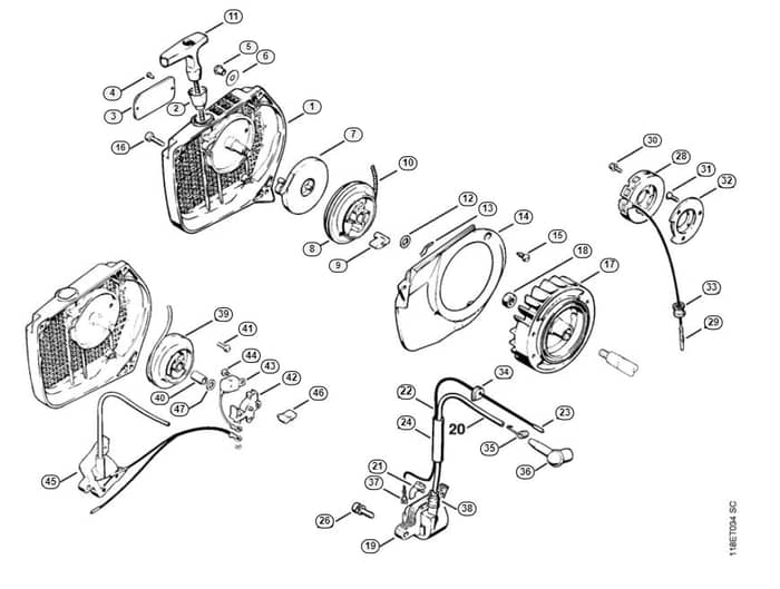 Stihl 028 Rewind Starter - F-Group