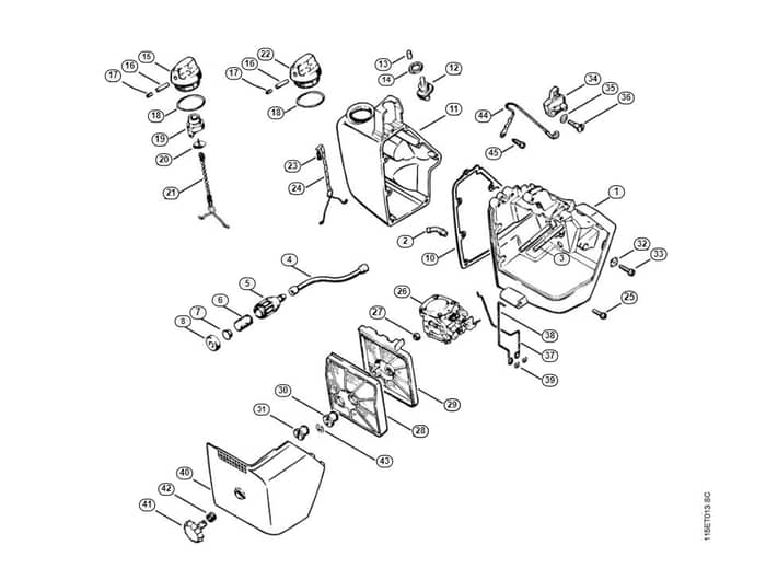 Stihl 045 Ave Carburetor Box, Air Filter - H-Group