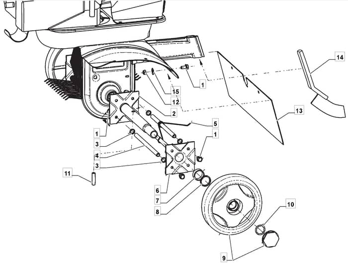 MANOR 50 RB - 2008-2010 - 216010023/MO8 - Mountfield Tiller Optionals Diagram
