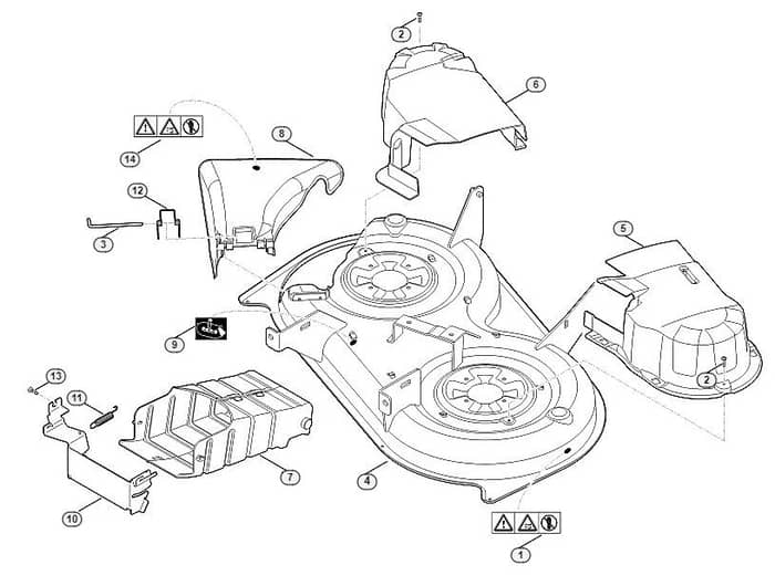 Genuine Stihl RT4097.0 SX / K - Mowing deck housing