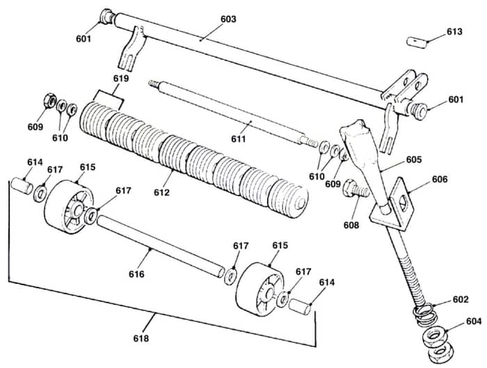 Qualcast Suffolk Punch 30S - F016L80399 - Front Roller Assembly