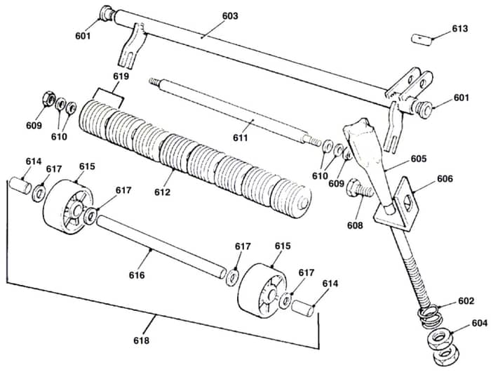 Qualcast Suffolk Punch 43S - F016L80163 - Front Roller Assembly