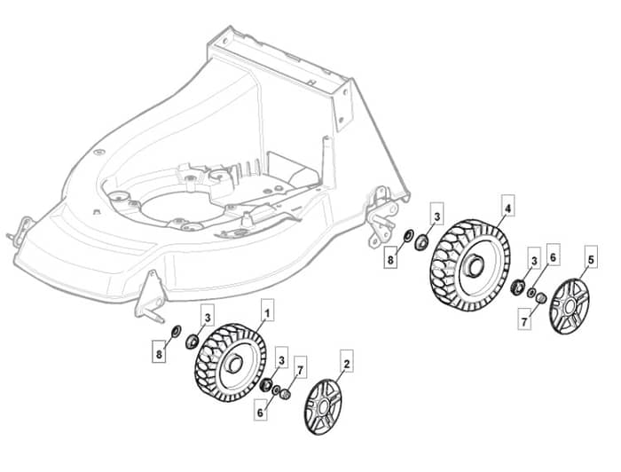 ML5060 PD - 2009 - 295505138/IM9 - Mountfield Rotary Mower Wheels Diagram