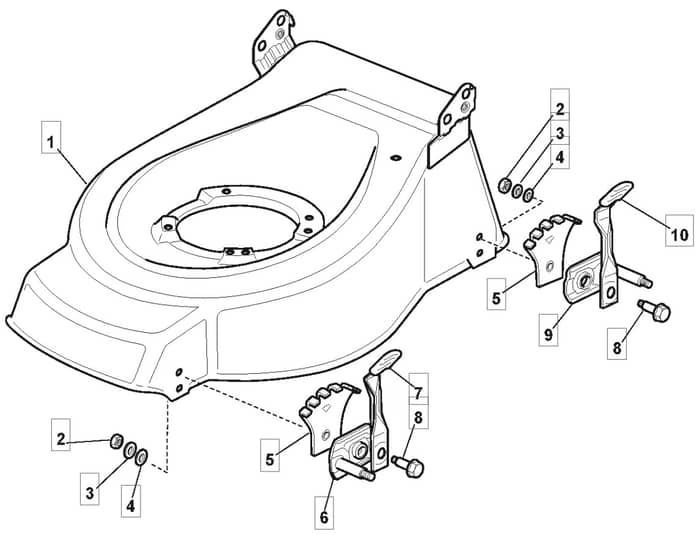 EL 410 HP - 2010 - 294430663/M10 - Mountfield Rotary Mower Height Adjusting Diagram