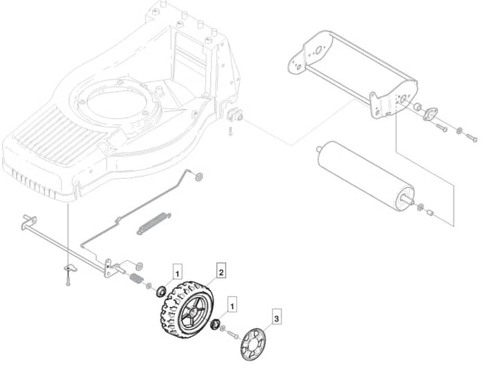 M480 R ES - 2008 - 292505523/UM8 - Mountfield Rotary Mower Wheels Diagram