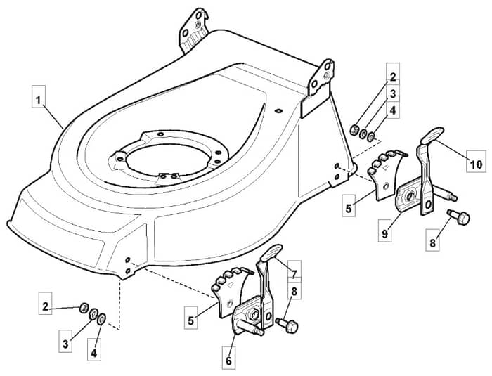 S420 HP - 2009 - 294434023/UM9 - Mountfield Rotary Mower Deck Diagram
