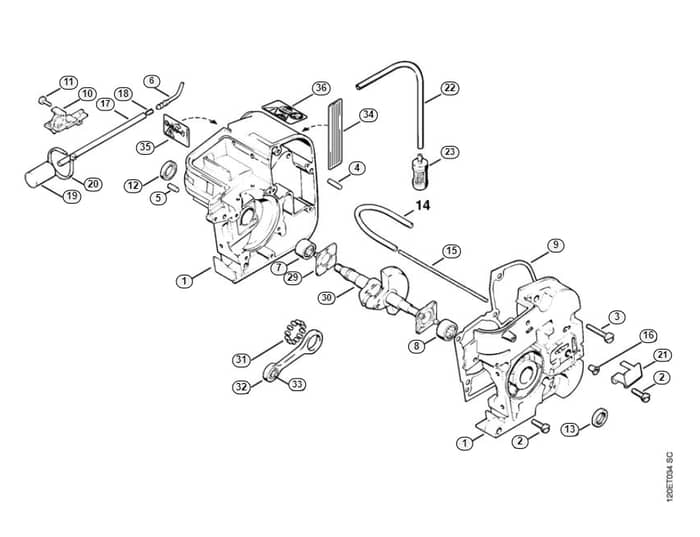 Stihl 011 Aveq Crankcase -A-Group