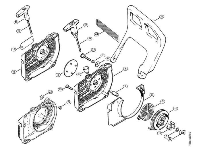 Stihl 036 Rewind Starter - G-Group