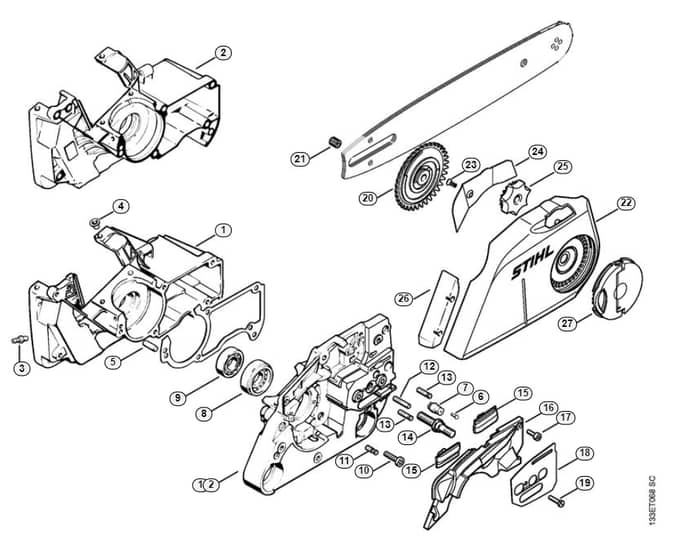 Stihl 026 C Quick Chain Tensioner - F-Group