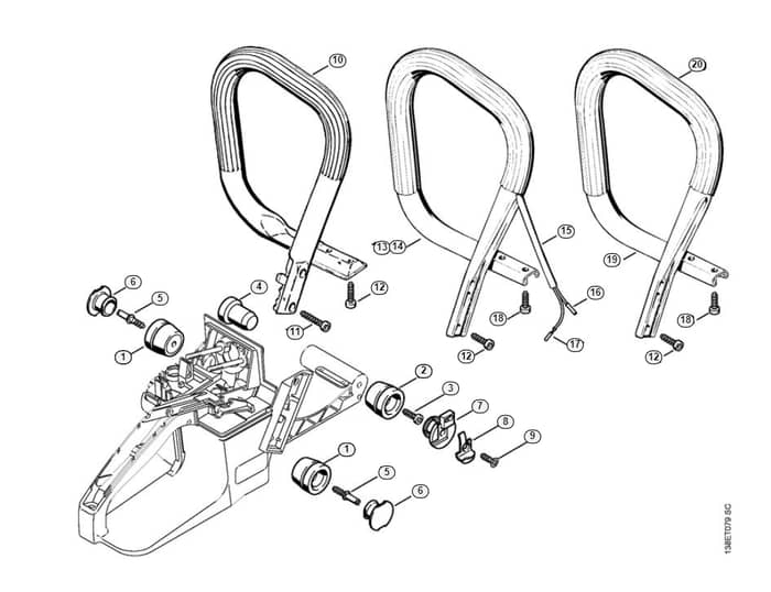 Stihl 036 Br Av System, Handlebar - J-Group