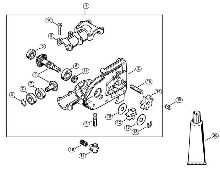 Genuine Stihl HT100 / P - Gear head (11.2005)