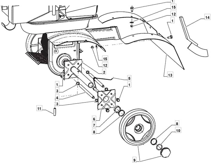 MANOR 40 RG - 2009-2010 - 214010043/MO9 - Mountfield Tiller Optionals Diagram