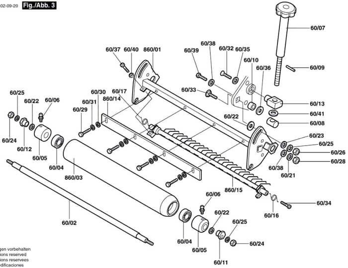 Atco Club 20 - F016312142 - Front Roller Assembly