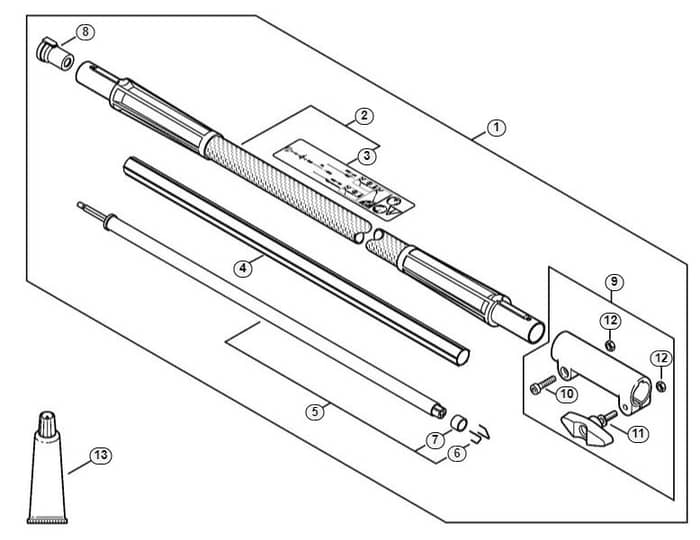 Genuine Stihl KM85 R / T - Carbon Drive tube extension 1 m HT-KM, HL-KM