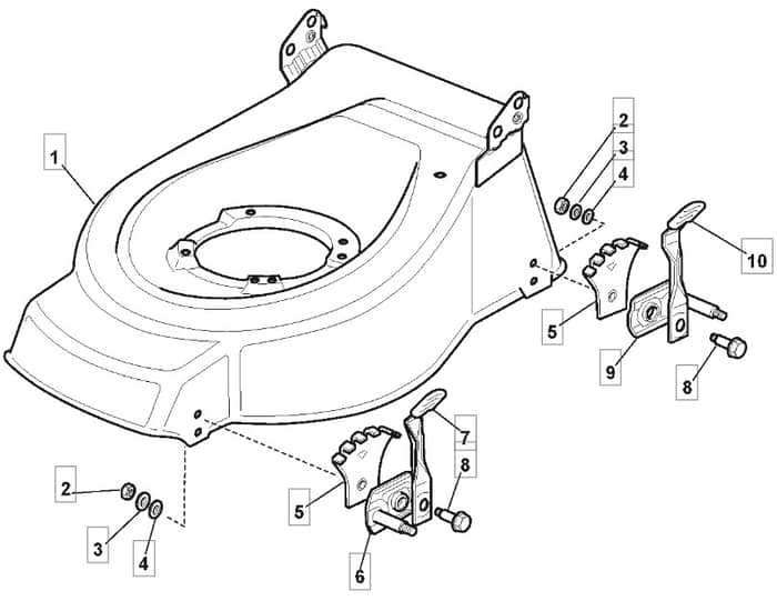EL 4300 HP - 2010-2013 - 294430663/M08 - Mountfield Rotary Mower Height Adjusting Diagram
