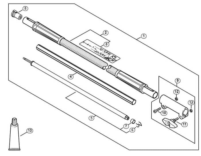 Genuine Stihl KM111 R / L - Carbon Drive tube extension 1 m HT-KM, HL-KM