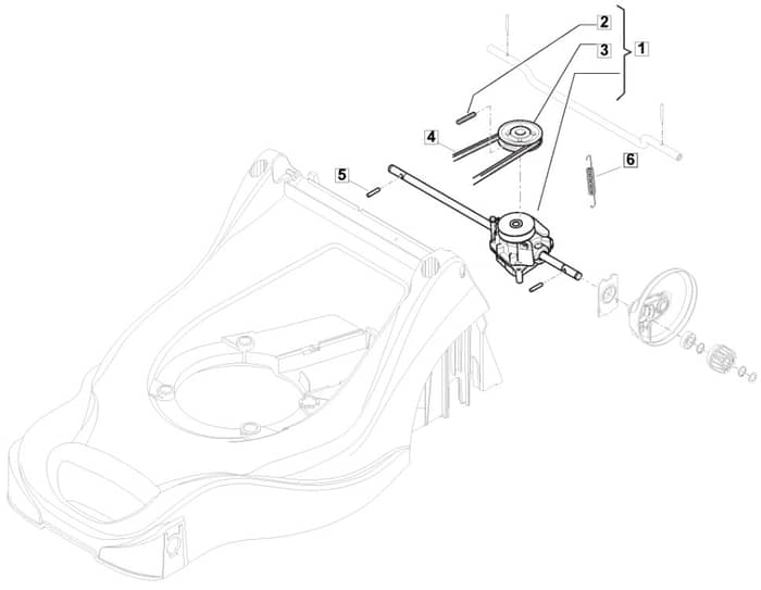 M411 PD - 2011 - 297412043/M11 - Mountfield Rotary Mower Transmission Diagram