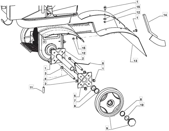 MANOR 40 G - 2008-2010 - 214000043/MO8 - Mountfield Tiller Optionals Diagram
