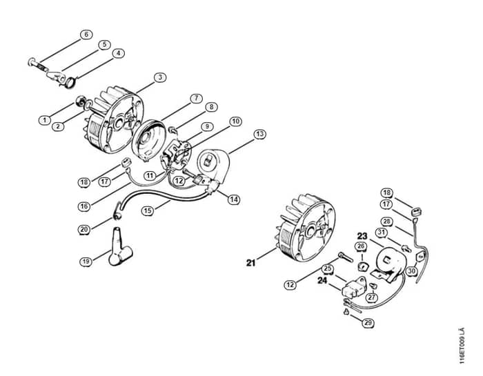Stihl 015 Avq Ignition System - F-Group