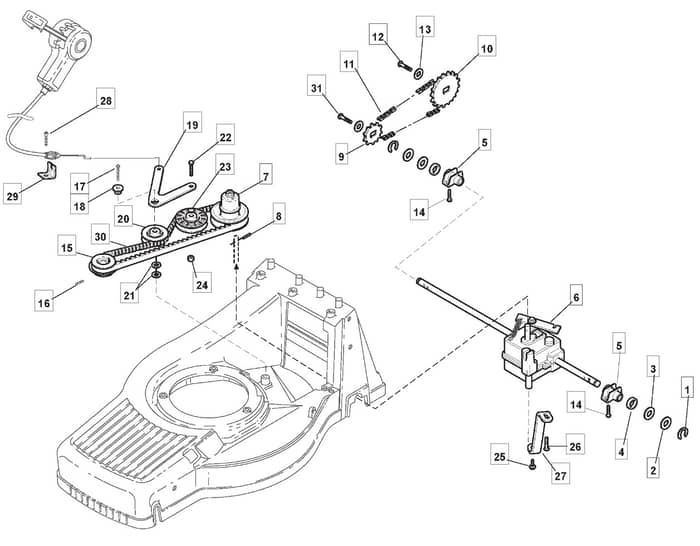M5510 R PD - 2009 - 292555043/M09 - Mountfield Rotary Mower Transmission Diagram