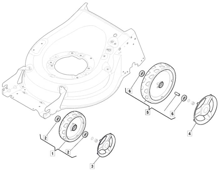 S481 HP - 2019-2020 - 294501843/M19 - Mountfield Rotary Mower Wheels Diagram