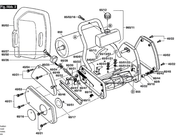 Atco Balmoral 20SE - F016309142 - Main Assembly