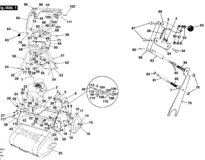 Atco Club B20 - F016L80244 - Main Assembly