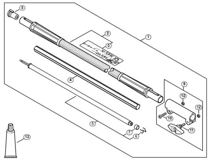 Genuine Stihl KM56 RC-E / Q - Carbon Drive tube extension 1 m HT-KM, HL-KM