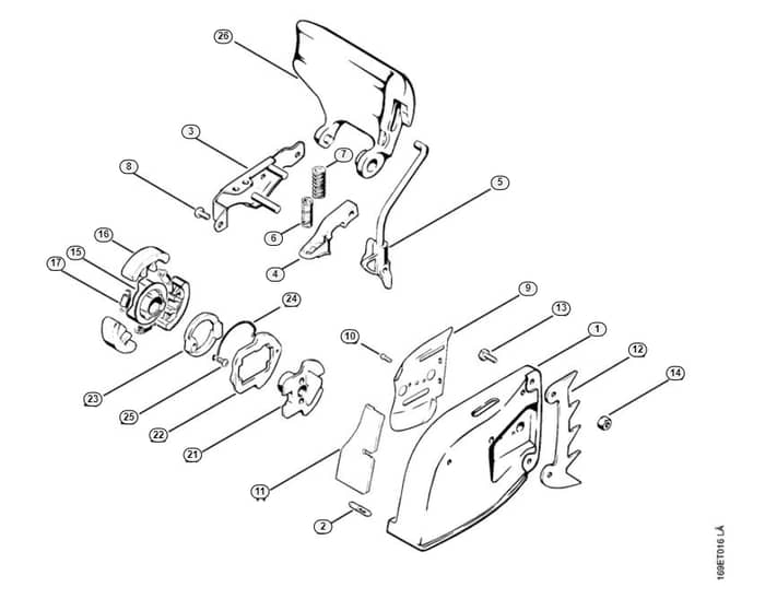 Stihl 032 Avew Chain Brake With Isolating Clutch - L-Group