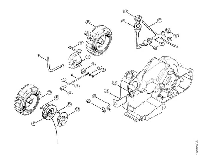 Stihl 032 Avez Trigger Unit, Pickup Body - F-Group