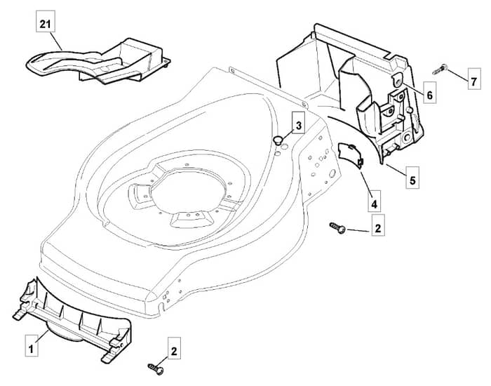 HP180 - 2015-2018 - 299174623/M15 - Mountfield Rotary Mower Front Conveyor Diagram