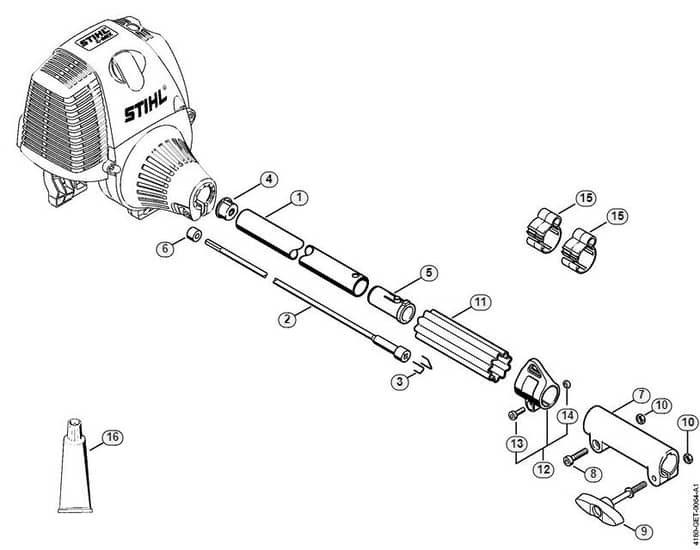 Genuine Stihl KM130 / M - Drive tube assembly