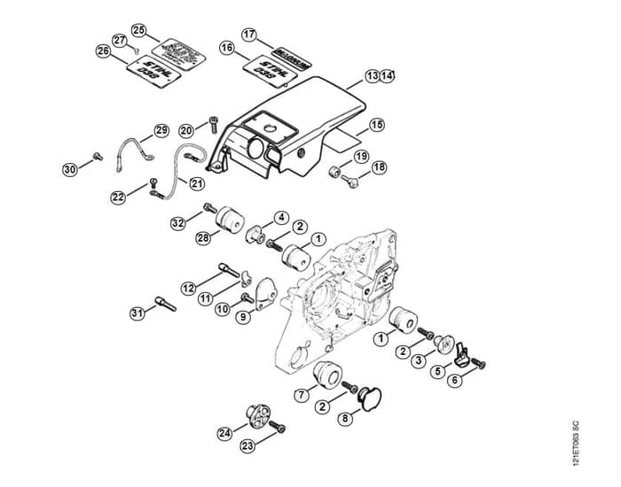 Stihl 038 Shroud - N-Group