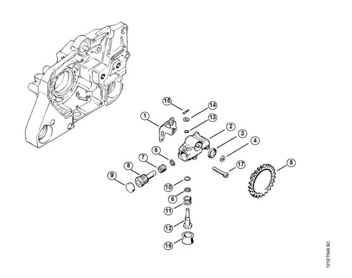 Stihl 038 Sw Oil Pump - D-Group