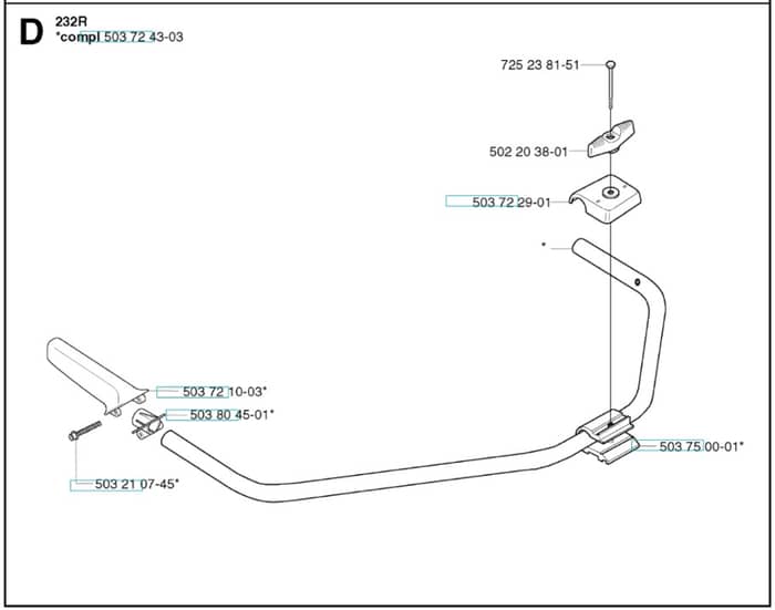 Husqvarna 235R - 2002-2006 - Handle B