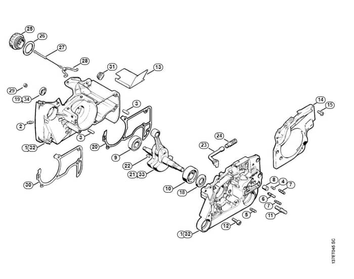 Stihl 066 Mr Crankcase - A-Group