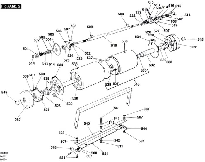 Atco Club B20 - F016L80419 - Rear Roller Assembly