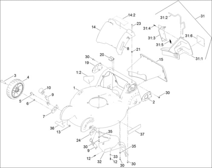 Hayter R53A - 449F (402000000 - 999999999) - Front Wheel Assy