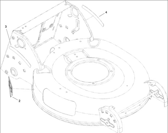 Hayter R53S - 448F (313000001 - 313999999) - Deck Baffle Assy No. 117-4113