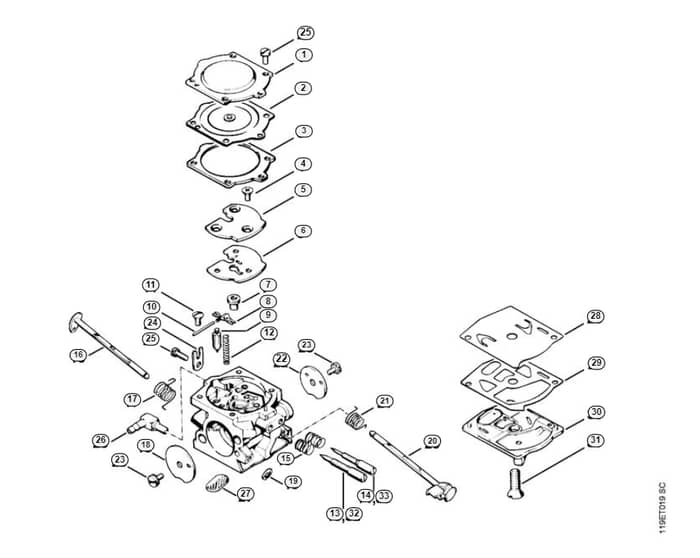 Stihl 042 Q Carburetor - E-Group